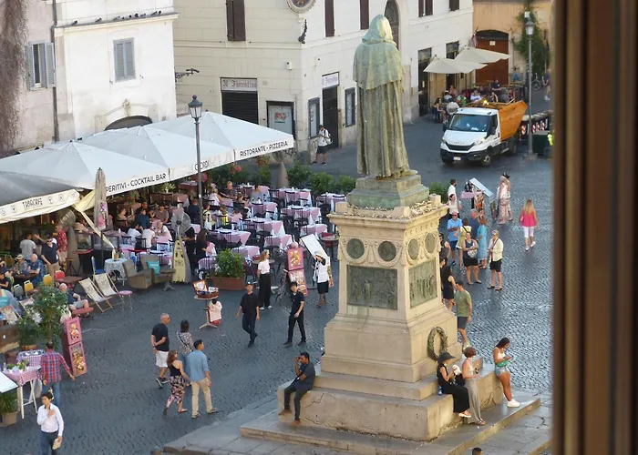 The Column Of Campo De' Fiori Roma